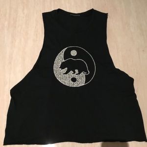 NEW Brandy Melville Yin Yang BEAR Tee Tank RARE